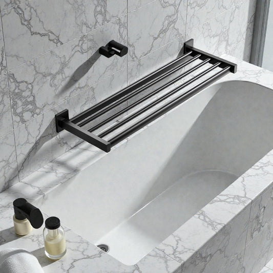 Aero-Mist Stainless Steel Bath Tray - Industrial Minimalist